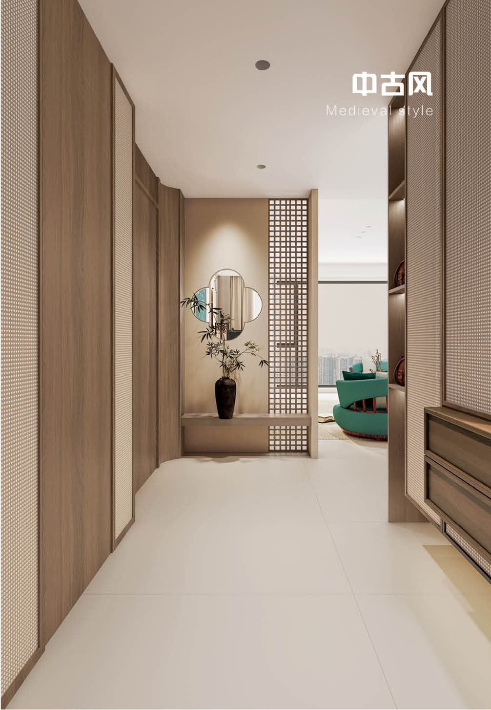 Roman Oak interior design room showcase